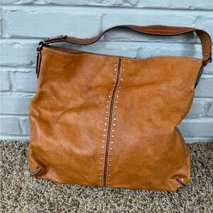 Michael Kors tan Astor leather hobo bag